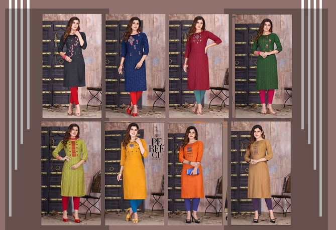 Ft Aaliya 1 Fancy Rayon Regular Wear Designer Kurti Collection